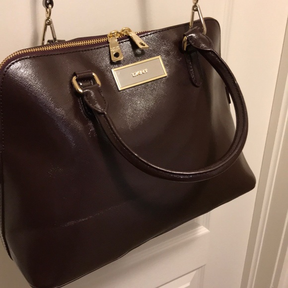 DNKY 100% Cow Leather Purse in Chocolate Brown - Picture 4 of 16